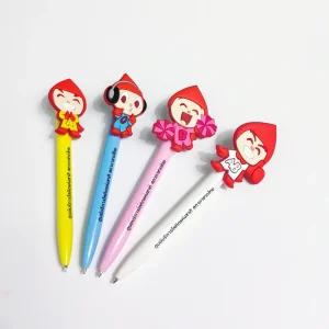 ปากกาพลาสติก คลิปยาง PVC รุ่น PEN-075