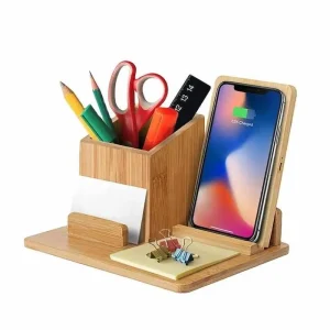 Wireless Charger Stand Bamboo รุ่น WIC-W37